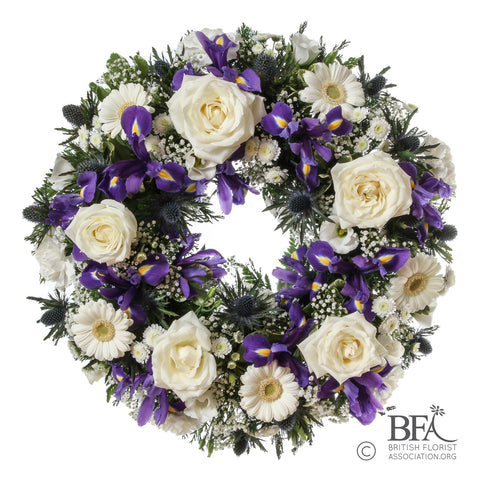 Elegant Rose Wreath in a Variety of Colours