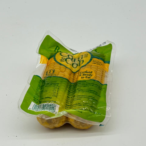 Prepacked Cooked Sweetcorn on the cob 2pk