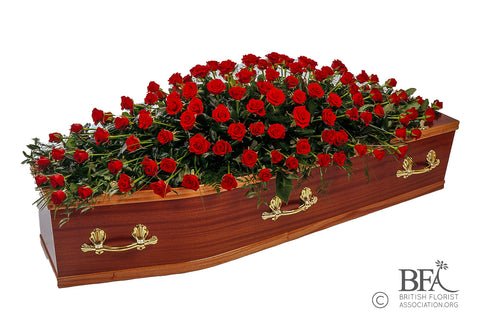 Stunning Rose Double End Coffin Top